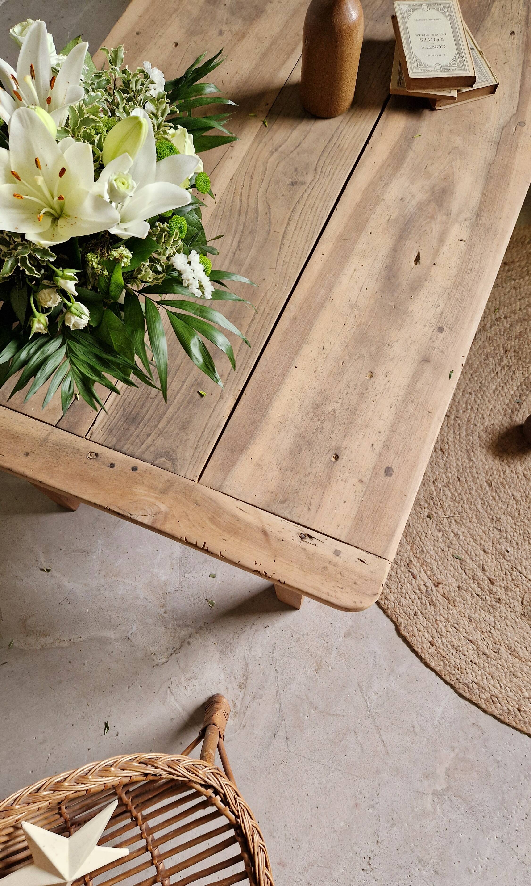 Old and beautiful walnut coffee table