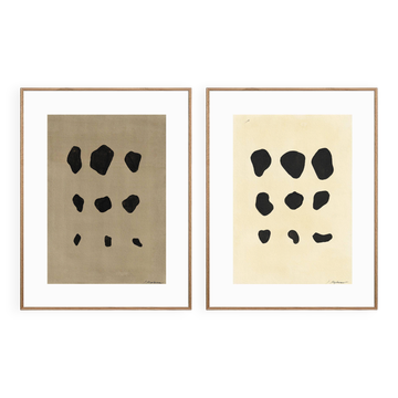2 original drawings by J. Rodgussar – Inks on paper