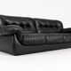 1970’s Vintage Italian design black leather sofa from PelleRossi