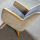 Bi color armchair of the 59/60