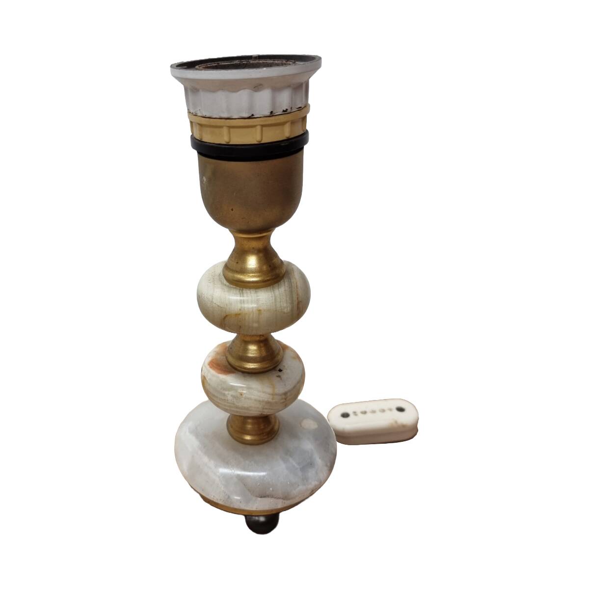Vintage Onyx Marble Lamp Base, 1960s