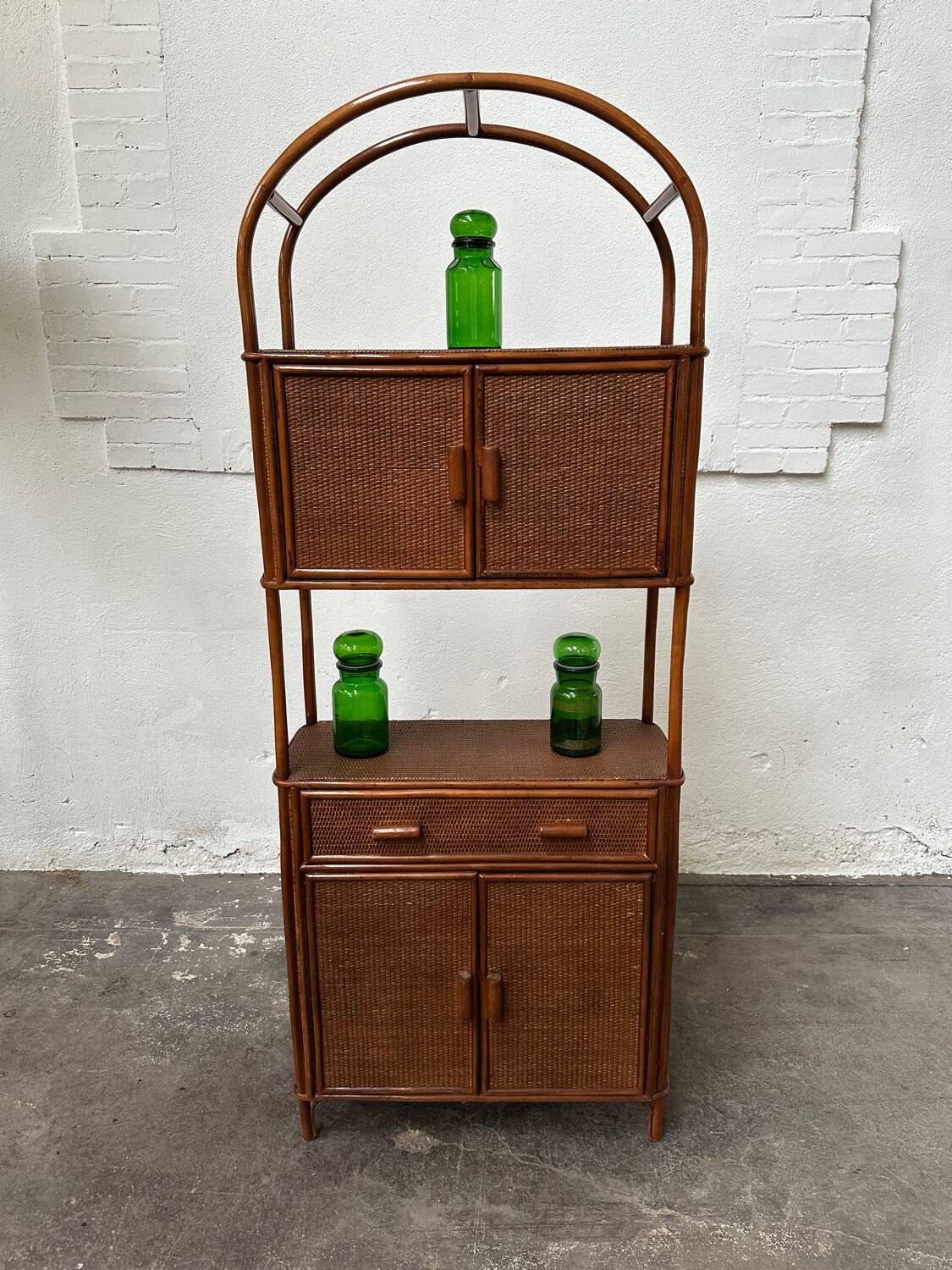 Rattan shelf/bookcase