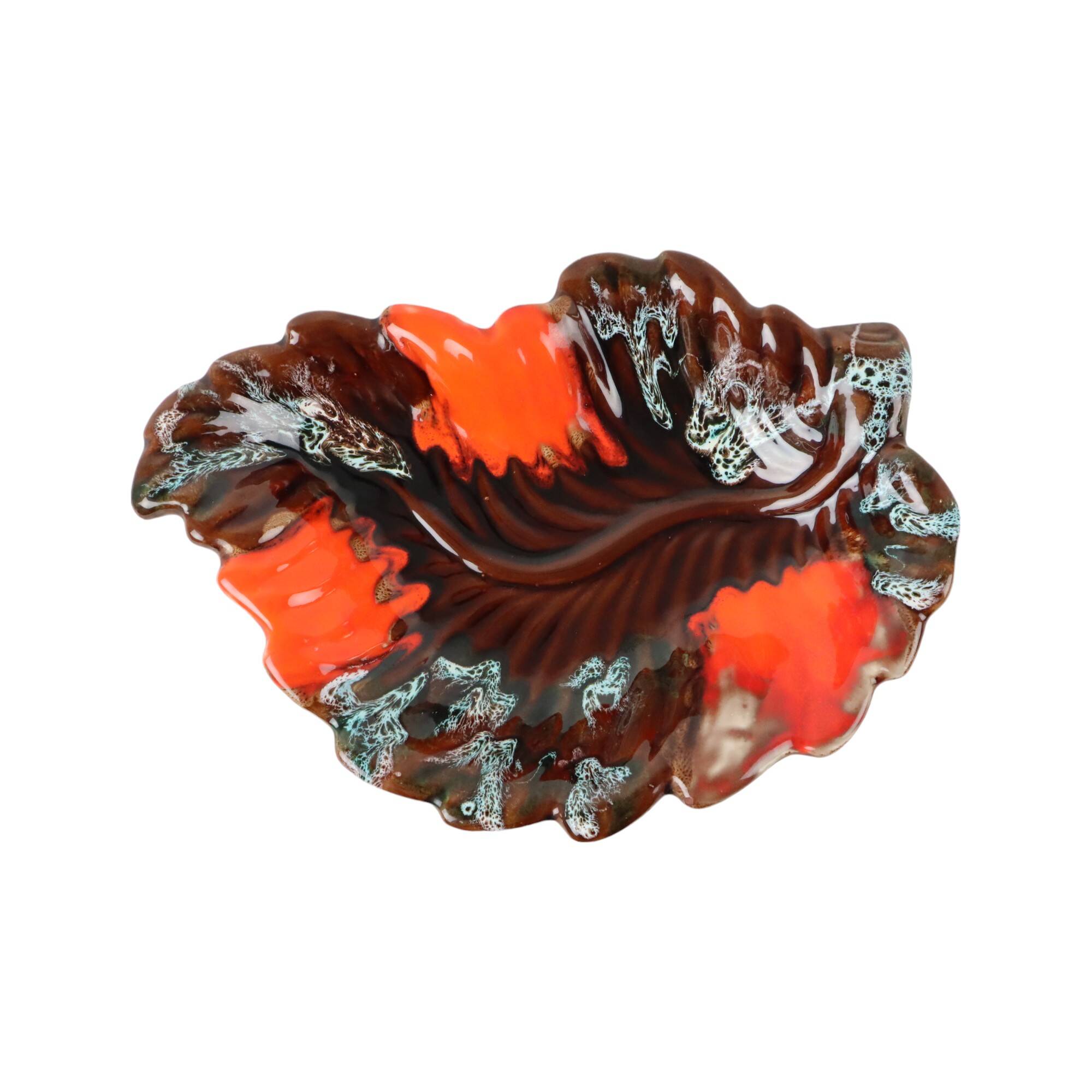 Vintage Fruit Bowl in the Shape of a Leaf Vallauris France