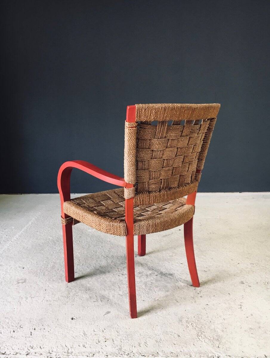 Vintage Mediterranean Rope Armchair, France, 1930s