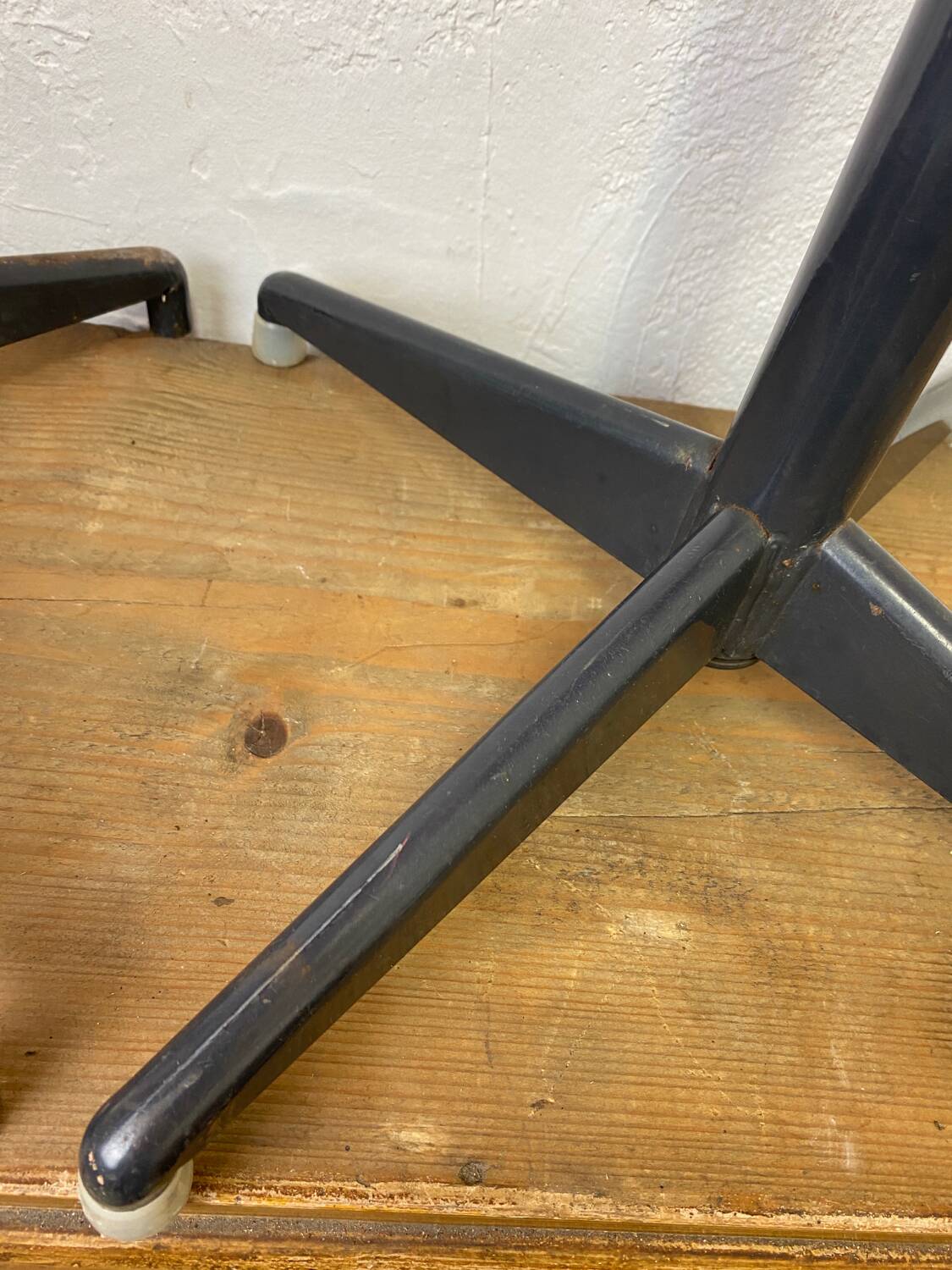 Two vintage industrial stools