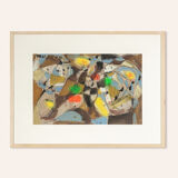 Fragmentation colorée, Gouache sur papier épais, 81 x 61 cm