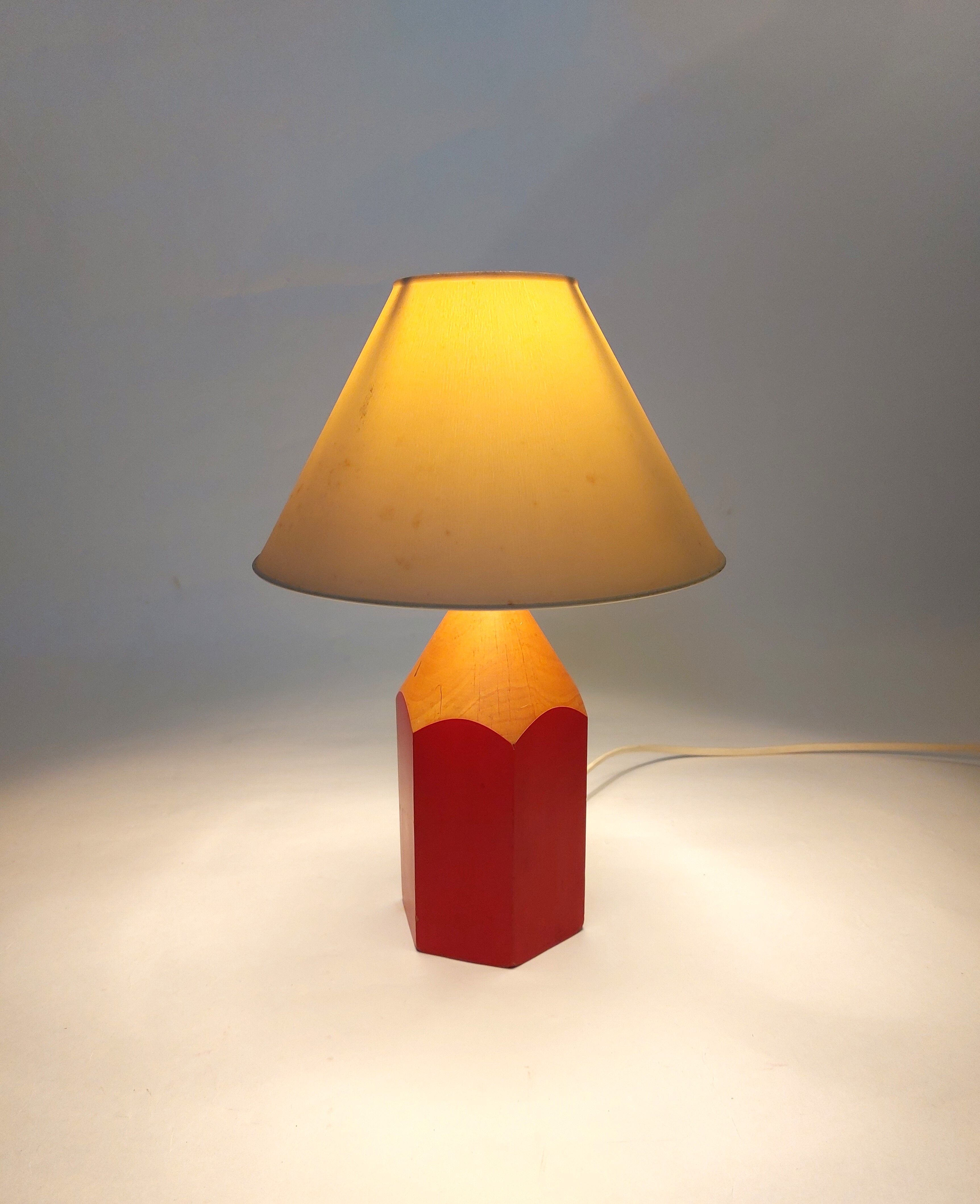 Pencil lamp 1980 red