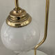 Lampe vintage des années 70 en laiton et opaline