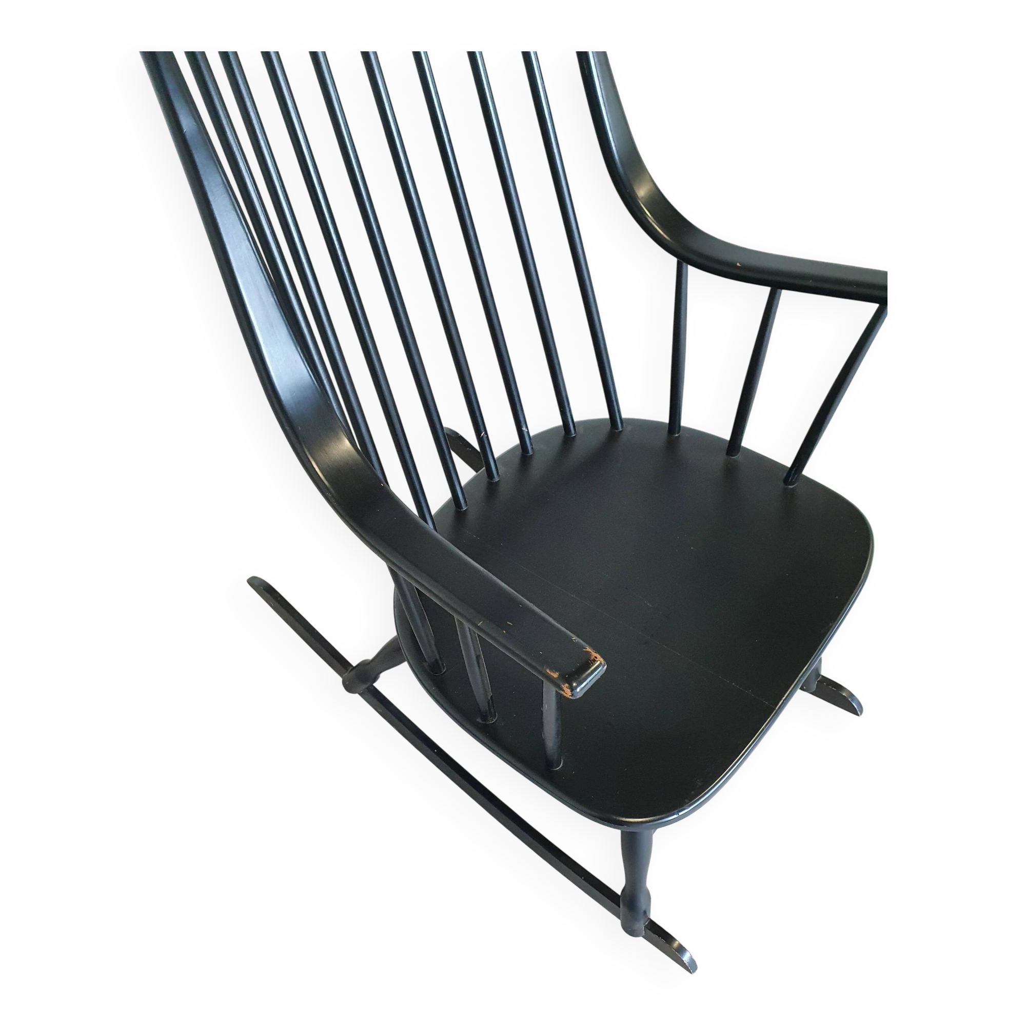 Black Lena Larsson for Nesto rocking chair 1960s