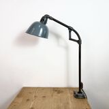 Industrial Grey Enamel Workshop Table Lamp from Siemens, 1950s