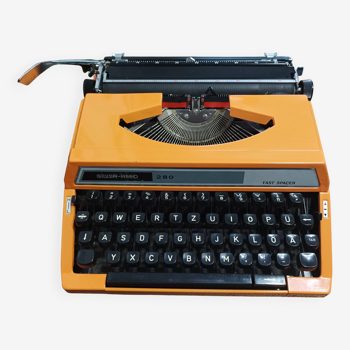 Silver reed 280 fast spacer orange qwertz typewriter