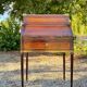 Elegant and rare Louis XVI period mahogany cylinder desk