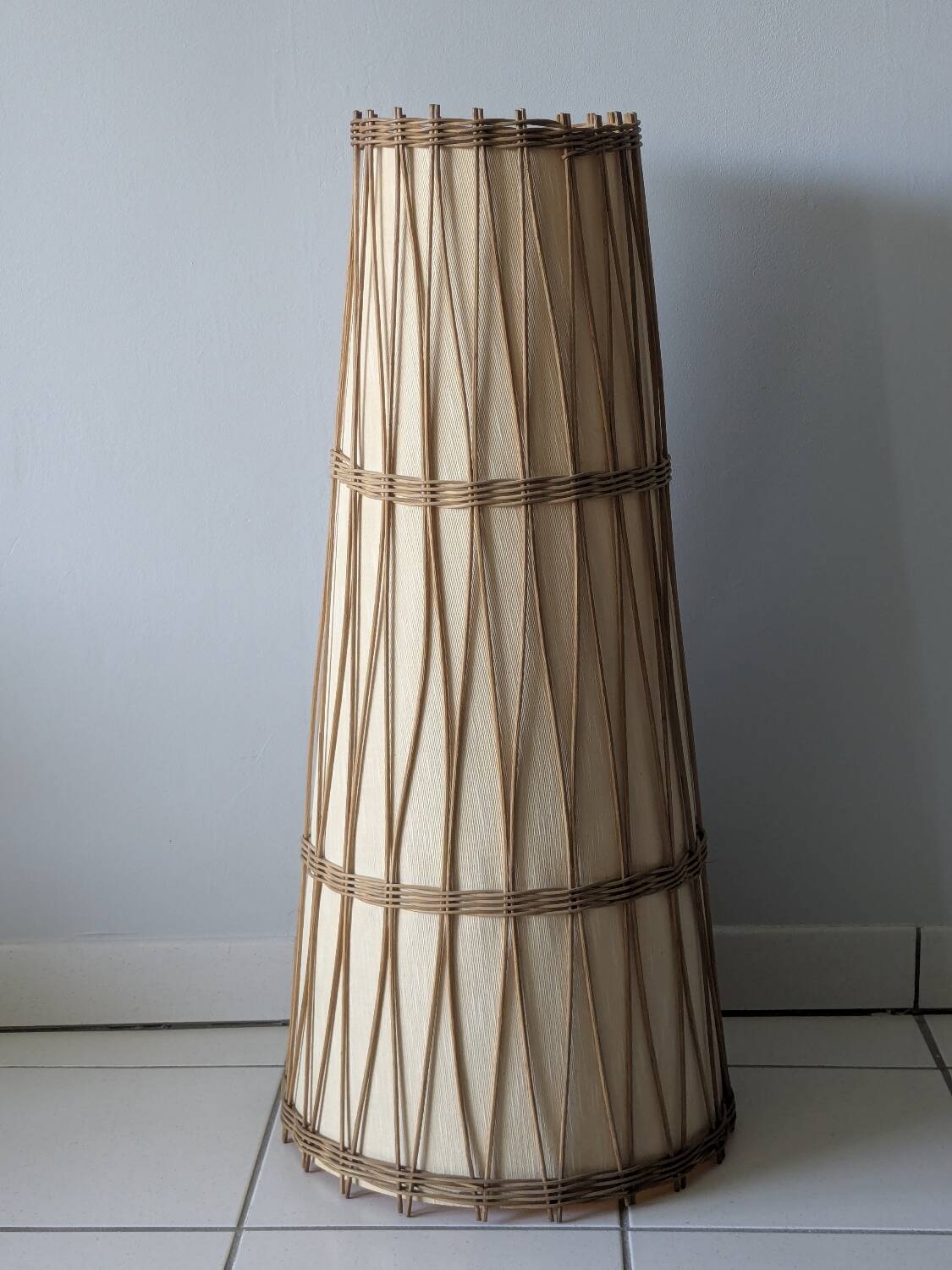 Vintage rattan lampshade