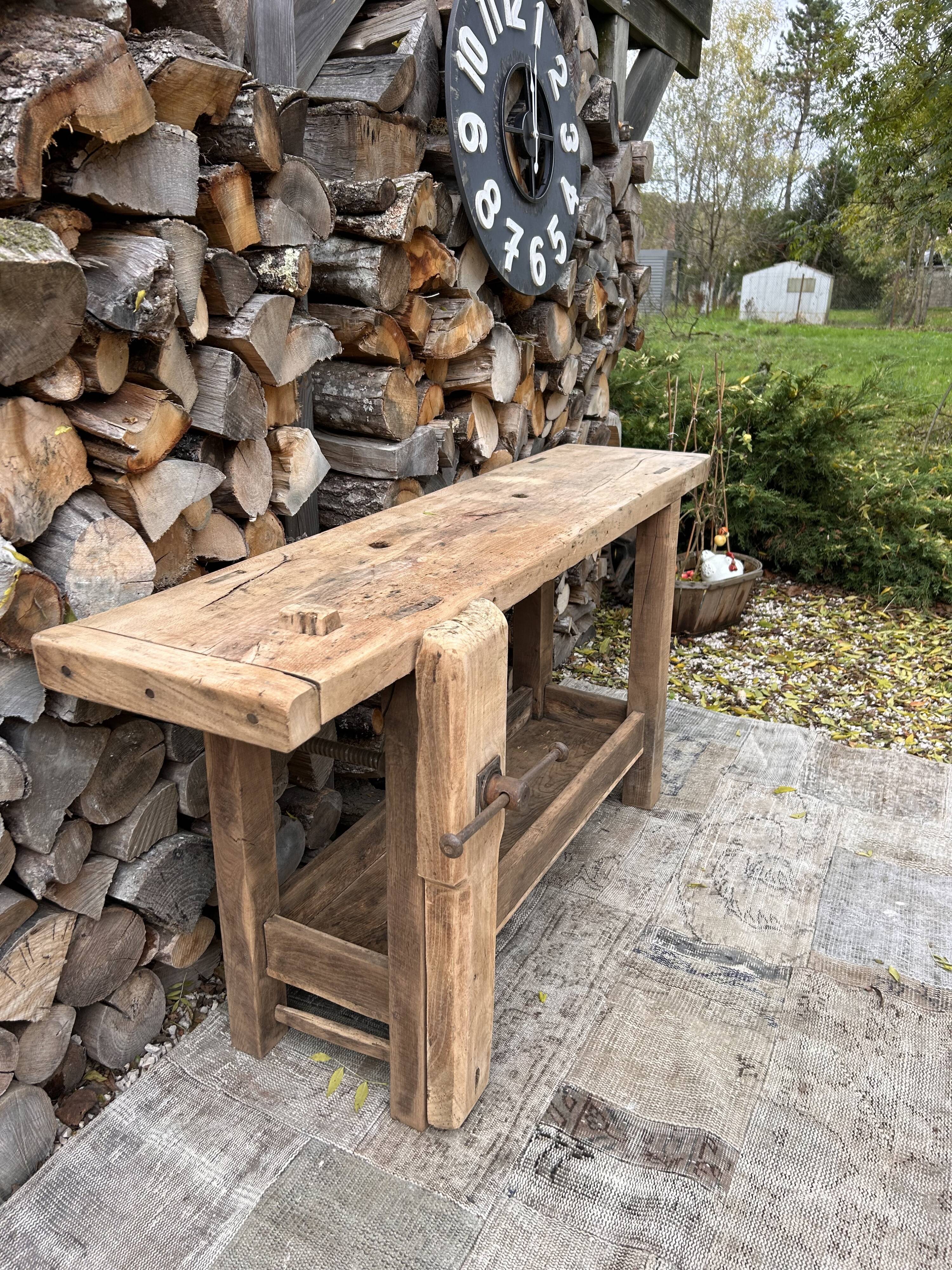 Renovated carpenter's workbench