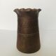 Brown earthenware vase
