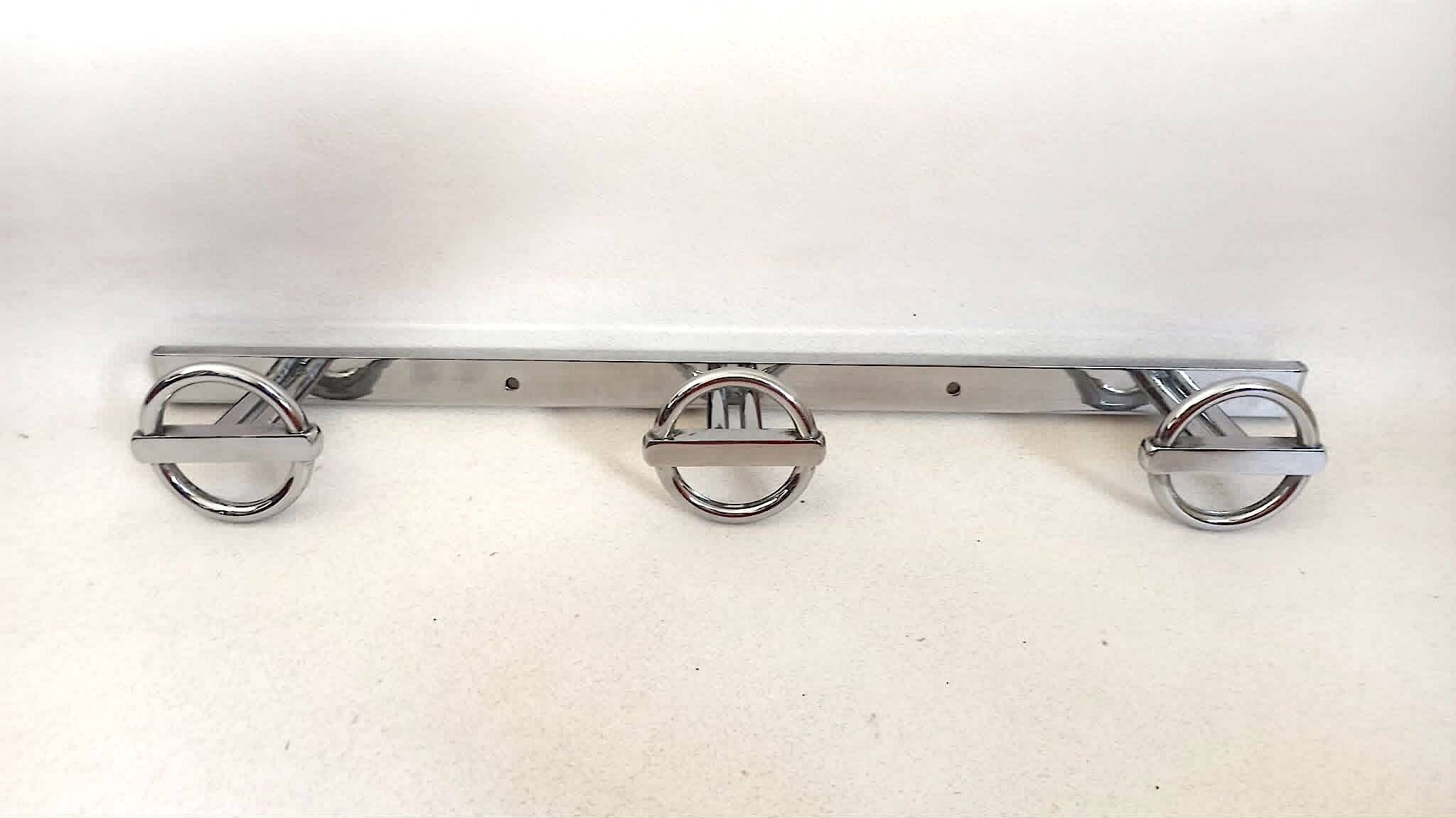 Triple coat hooks Art Deco by Jean Royère Width 45 cm