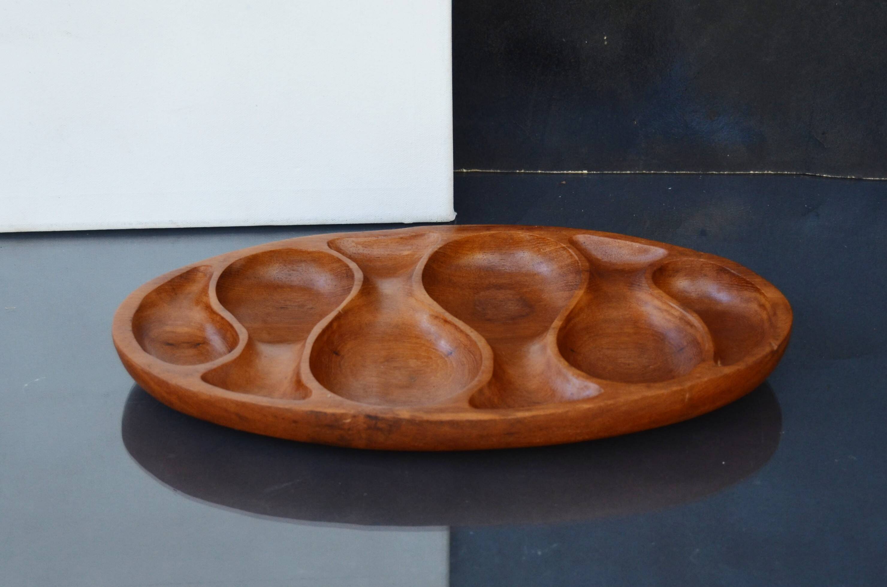 Mid Century Teak Bowel by Laur Jensen Odense Dish Server