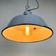 Industrial grey enamel factory pendant lamp, 1960s