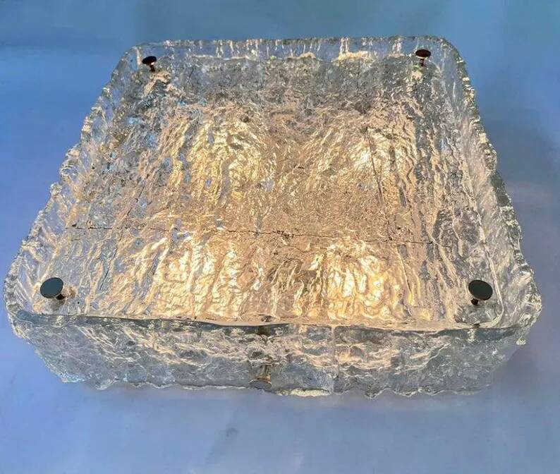 Midcentury Flush Mount or Wall Lamp Kaiser, Germany, 1970s