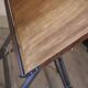 Industrial architect's drawing table wood and iron 50s vintage