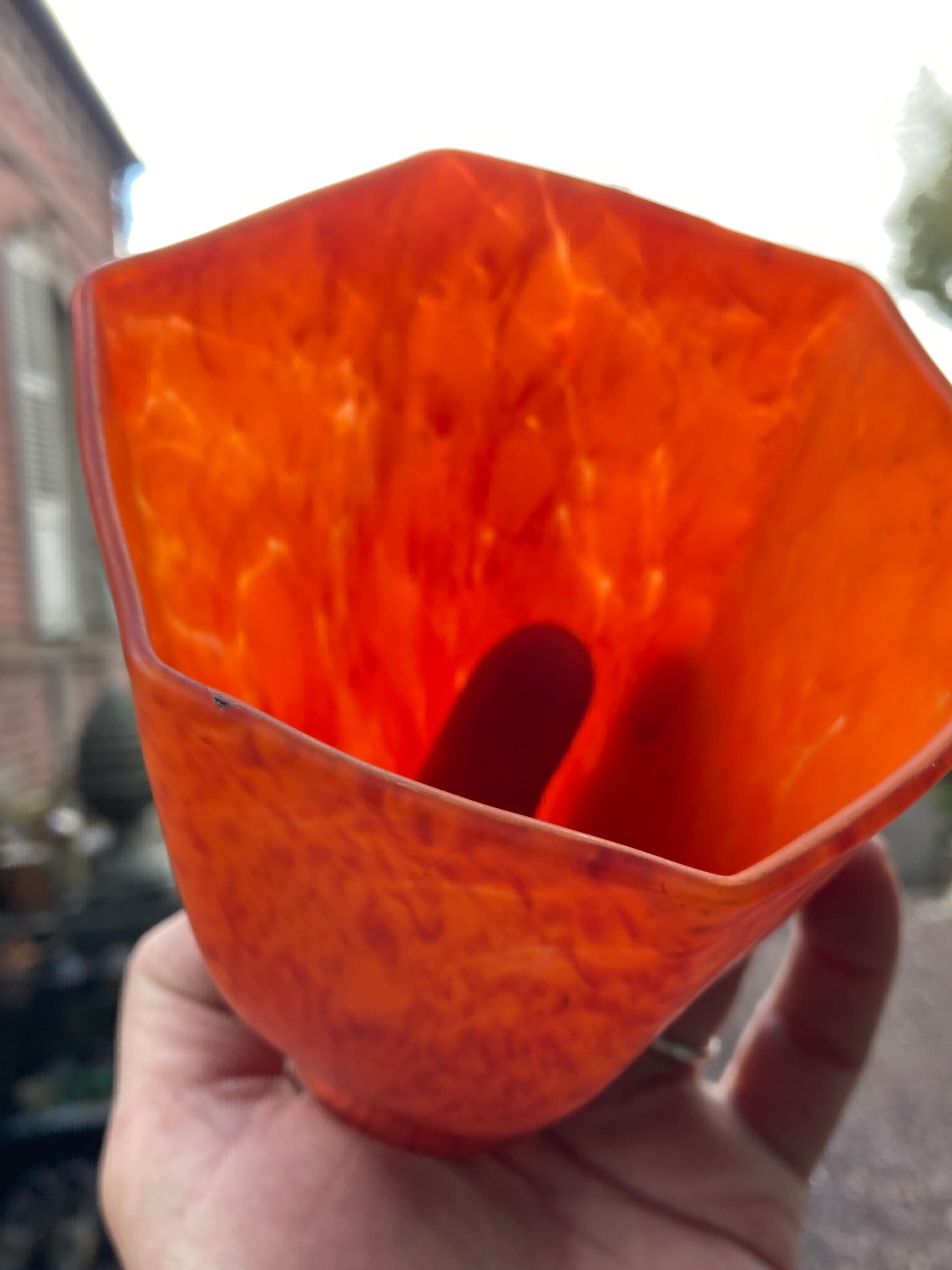 Orange glass tulip tulip lampshade