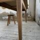 Table de ferme en pin et chêne