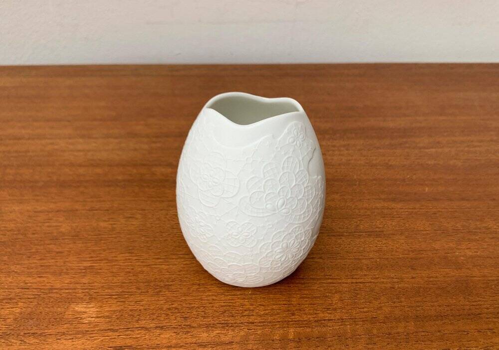 White porcelain vase by M. Frey for Kaiser, mid-century, 1960s.