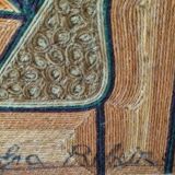 Screen decorated with wool threads, "Huichol" art, Sofia Ribeira, 120 cm