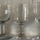 Set de 6 verres de table à pied mi 19e assortis