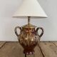 Ceramic lamp, fabric cable, cotton lampshade