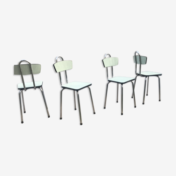 Série 4 chaises vintage formica