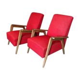 Paire de fauteuils français des années 50