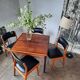 Set de 4 chaises scandinave,  Skaï  année  70