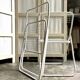 2 white metal "Ted Ned" folding chairs by Niels Gammelgaard for IKEA, 1980s