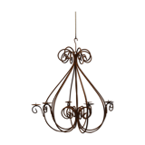 Wrought-iron candle chandelier