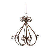 Wrought-iron candle chandelier