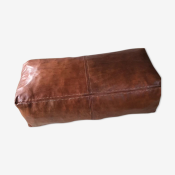 Brown leather floor cushion