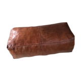 Coussin de sol en cuir marron