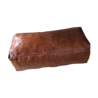 Brown leather floor cushion