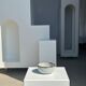 Small white glazed ceramic bowl black edges