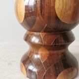 Vintage Wooden Vase: Handcrafted Wood Sculpture, Home Decor