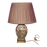 Lamp decorated with peonies and butterflies