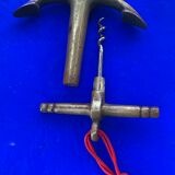 Bronze corkscrew in the shape of a boat anchor