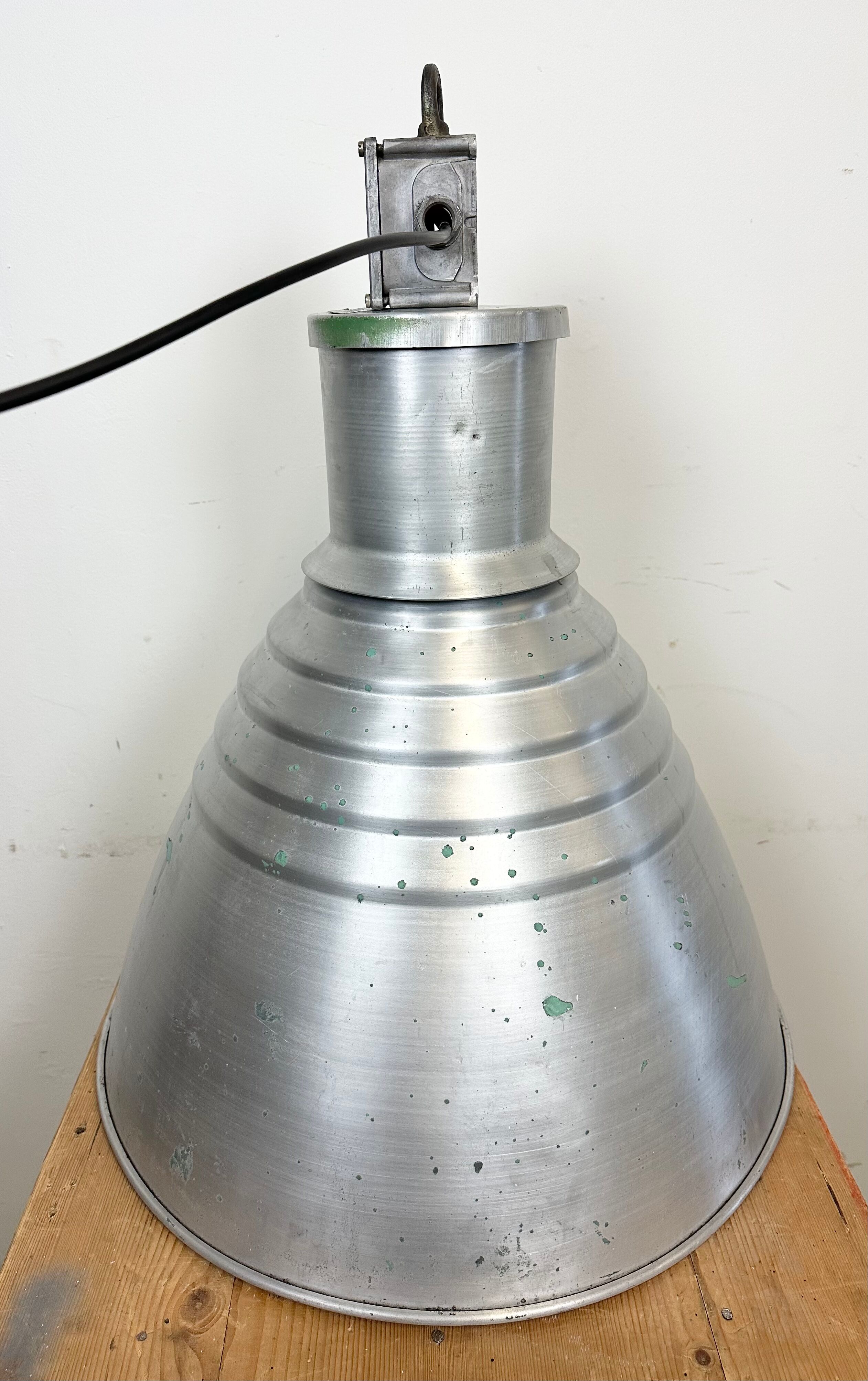 Large Industrial Aluminium Pendant Light from Elektrosvit, 1960s