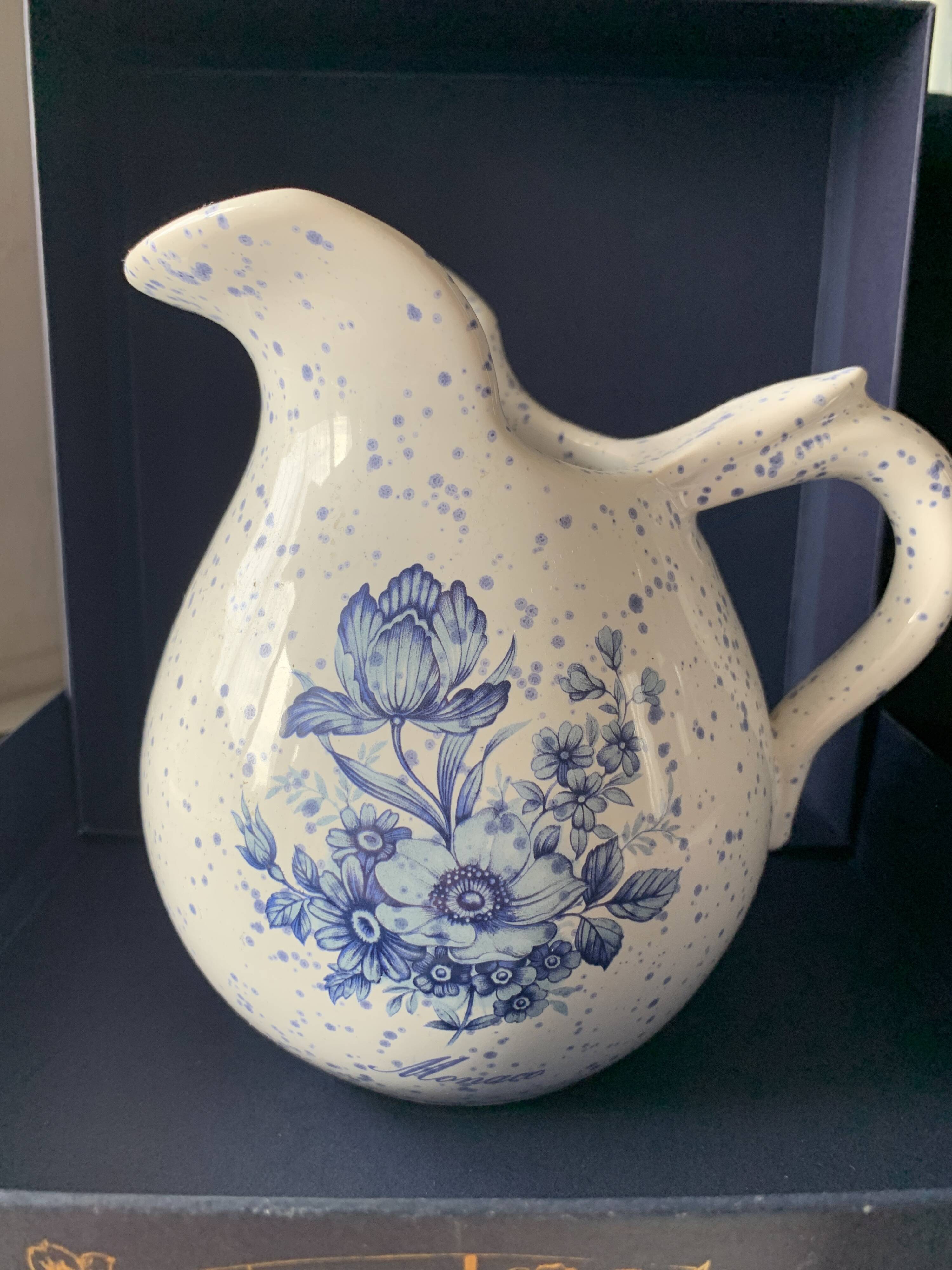 Ancien ensemble de toilette en céramique Monaco – Pichet & Bassine – Vintag