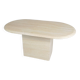 Mid-Century travertine coffee table with an oval top, 1970s.