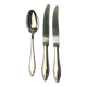 Paire de couteaux et cuillère de table argent Deetjen 100