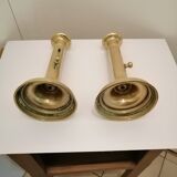 Pair of copper candle holders