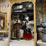 Louis XVI style gilded wood mirror from the Napoleonic III era, 2.75m x 1.48m.