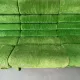 Modular green velvet corner sofa, 1970s